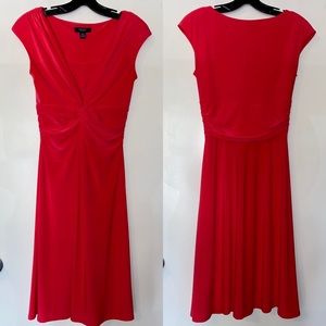 Chaps by Ralph Lauren Pink Empire Wrap Twist Dress